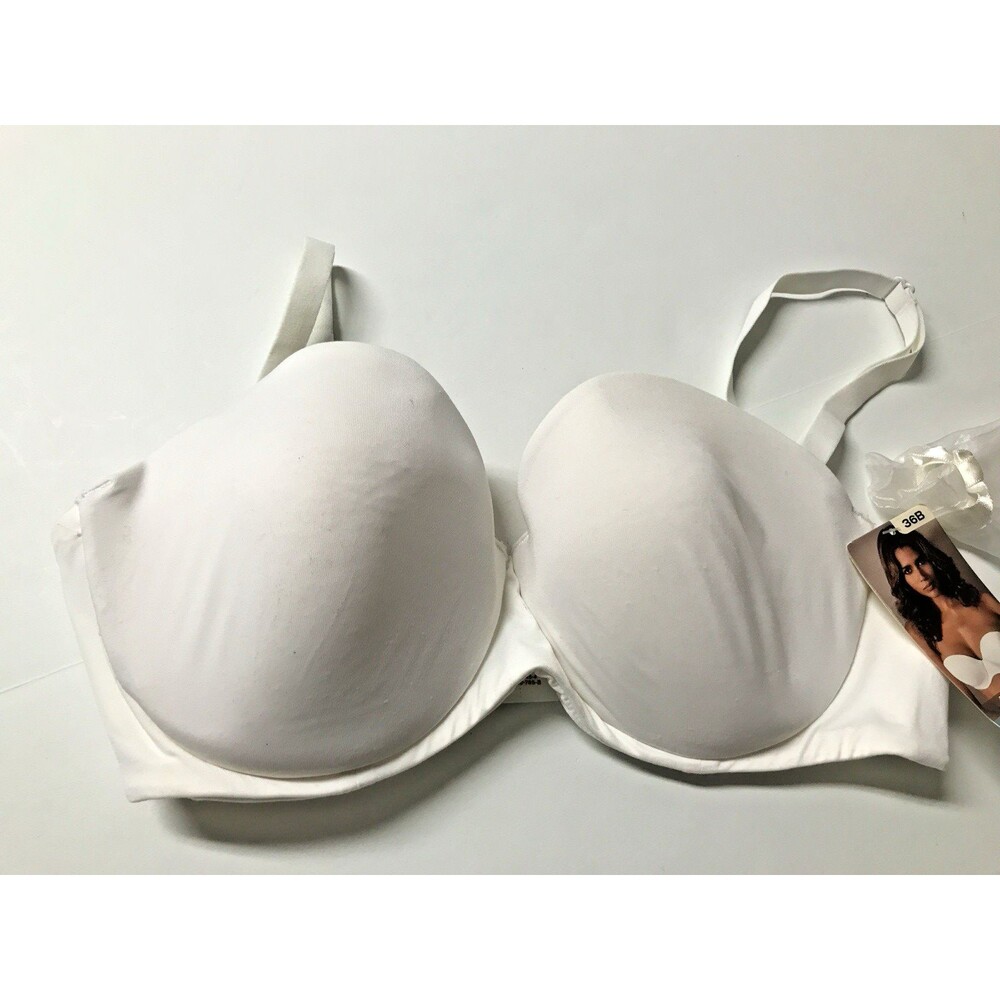 NWT Ambrielle Bra 36B White Padded Underwire Convertible
